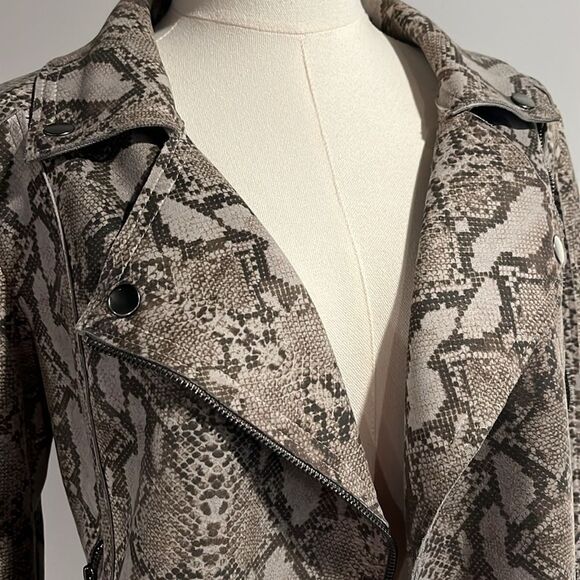 MARRAKECH NWOT Snakeskin Print Women's Jacket moto - xs - Picture 2 of 8